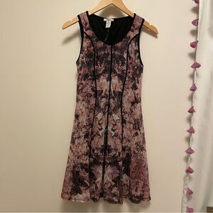 Purple, pink and black dress Bar III